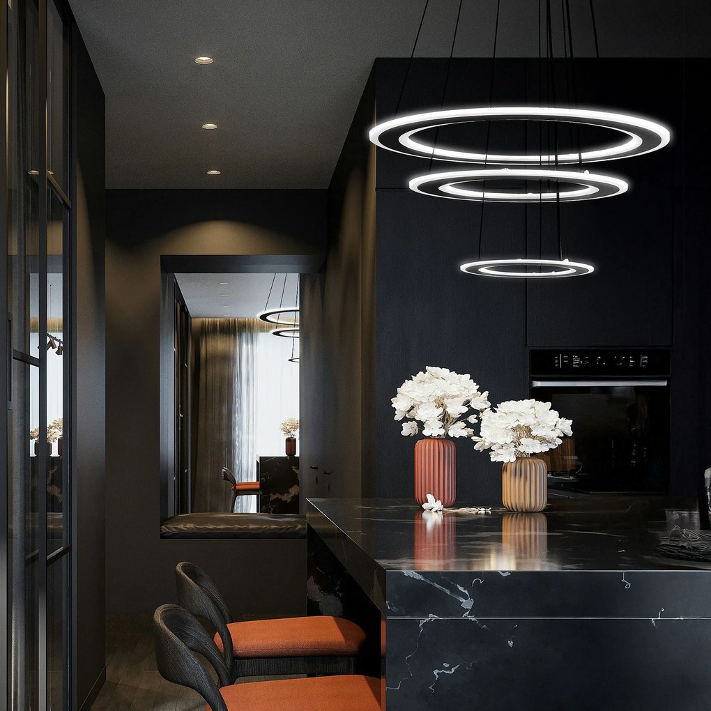 Toolight Toolight, LED stropné osvetlenie 46cm, G040-3CP, čierna, OSW-06307