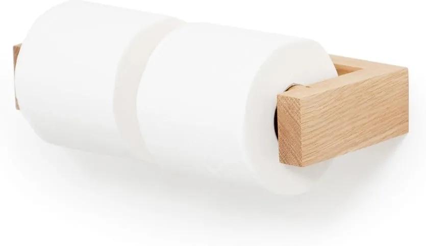 Nástenný držiak na toaletný papier z dubového dreva Wireworks | BIANO