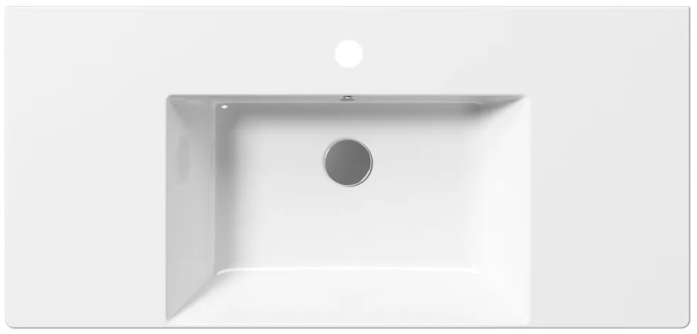 GSI GSI, KUBE X keramické umývadlo 100x47cm, s odkladacími plochami, biela ExtraGlaze, 9451111