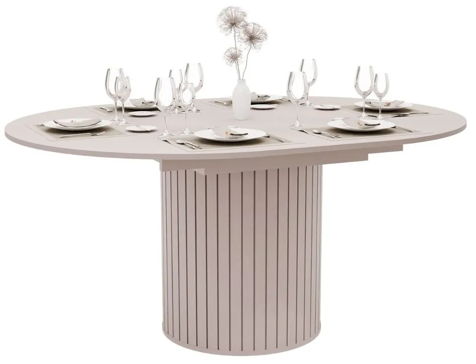ROZKLADACÍ OKRÚHLY JEDÁLENSKÝ STÔL LANDRY KAŠMÍR 120 - 160 cm