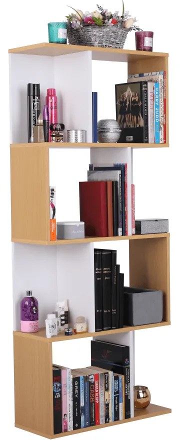 Regál, borovica/biela, ERDEM NEW TYP 2