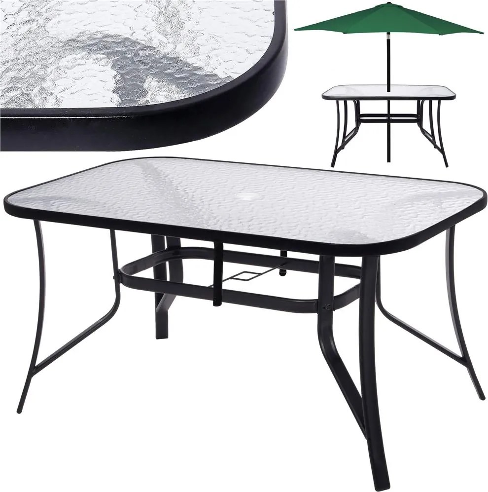 Záhradný stôl SPRINGOS GF1014​​​​​​​ - čierny