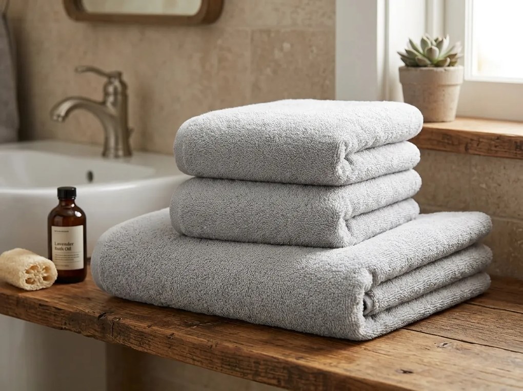 Osuška NORIELLE 70x140 cm svetlosivá, 100% bavlna