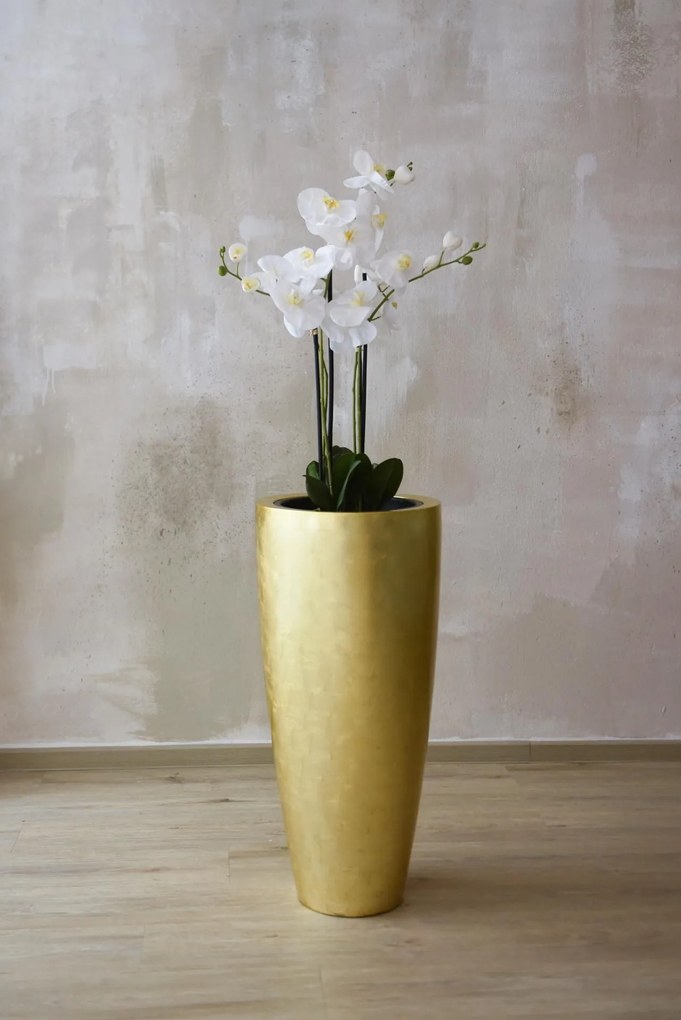 Umelá orchidea ORCHIDELIS, plast, výška 87 cm, biela