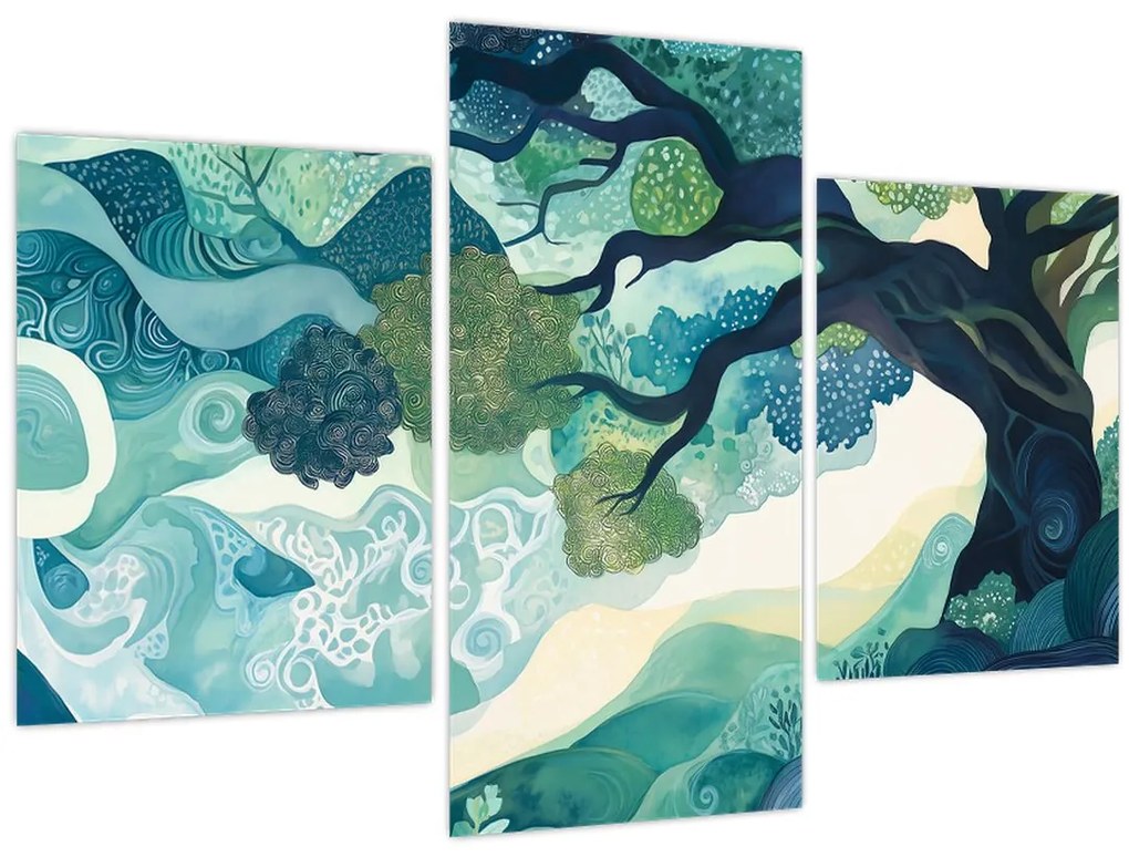 Obraz – Zelená koruna stromu života (90x60 cm)