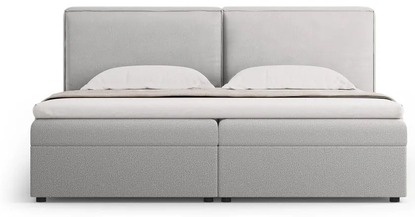 Svetlosivá boxspring posteľ s úložným priestorom 160x200 cm Arendal – Cosmopolitan Design