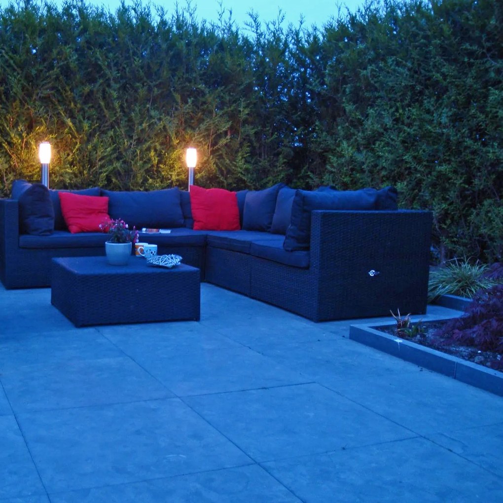 Moderné vonkajšie lampy na stĺp z nerezovej ocele 110 cm IP44 - Rox