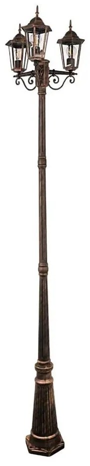Vonkajšia lampa 3xE27/20W/230V IP43 2,58 m patina