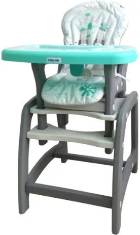Baby Mix jedálenská stolička 2v1 - zelená