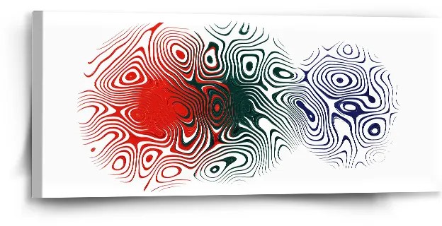 Sablio Obraz Dvojfarebná abstrakcia - 110x50 cm