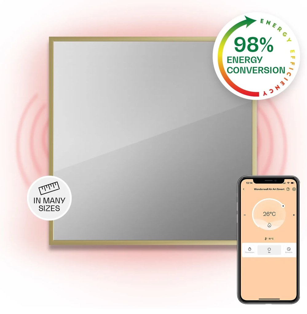 La Palma 500 smart, infračervený ohrievač 2 v 1, 60 x 60 cm, 500 W, zrkadlová predná časť