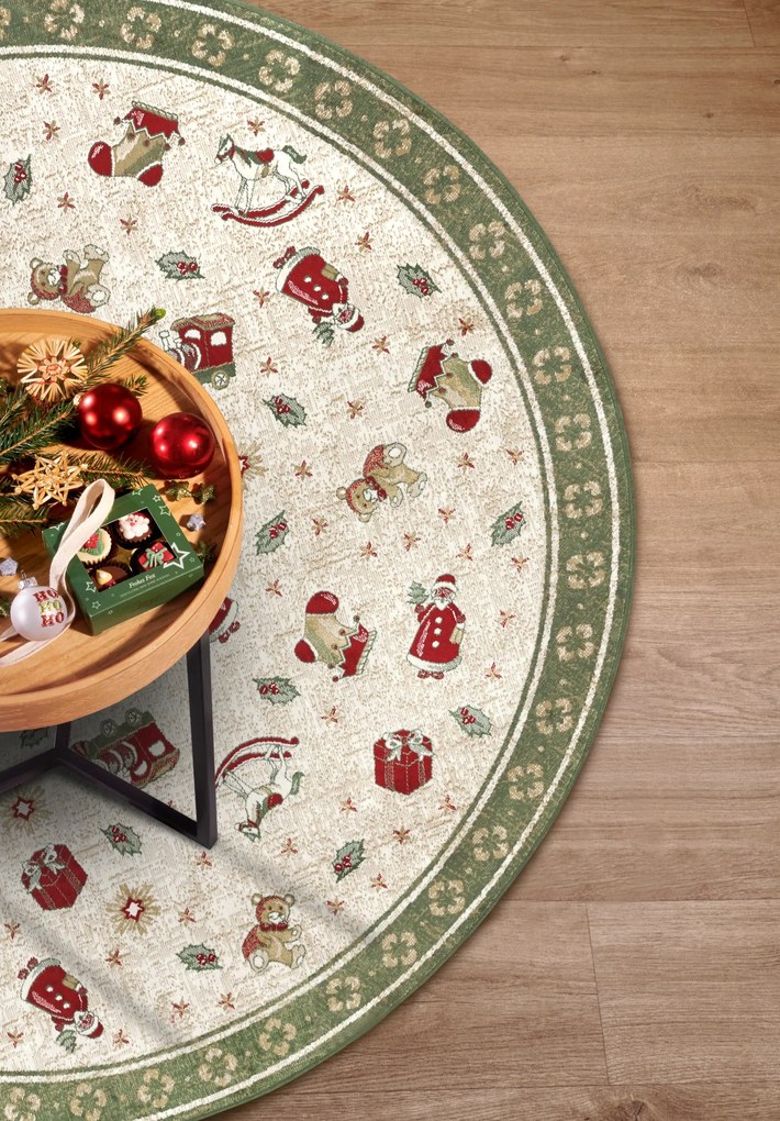 Villeroy & Boch Kusový koberec Toy's delight so strihaným vlasom 106218 Green, Multicolor kruh, 160x160 (priemer) kruh, zelená, obývacia izba