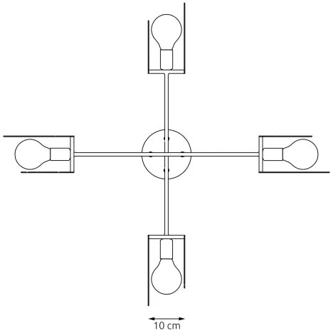 Luster na lanku XOTIC 4xE27/15W/230V čierna