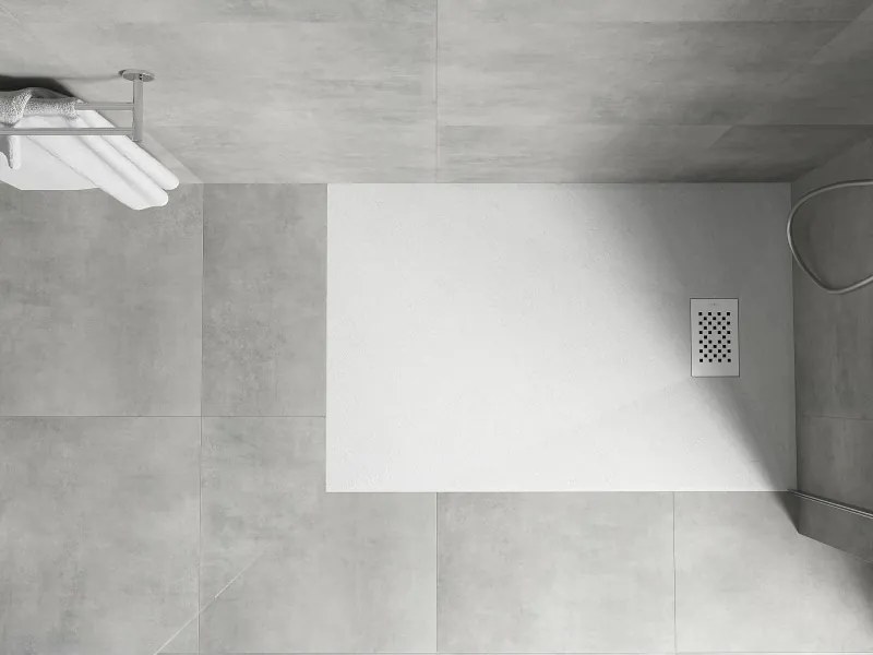 Mexen Hugo, obdĺžniková sprchová vanička SMC 110 x 80 cm, biela, biela krytka, 42108011-W