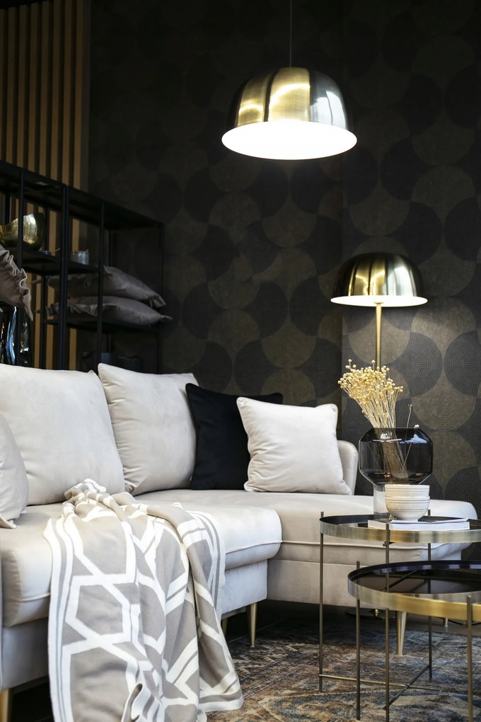 Rohová sedacia súprava Vivaldio L (béžová zlatá)