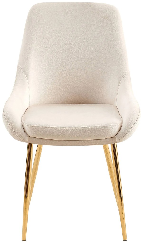 Sada 2 ks jedálenskej stoličky Elmira zamat - krémová