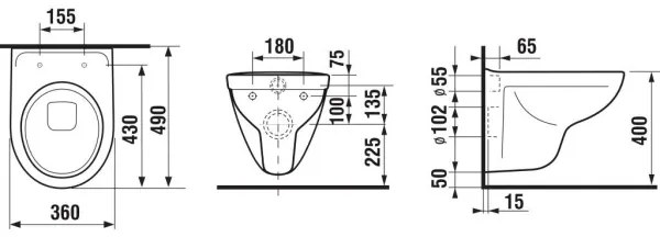 JIKA H8233820000001 - Závesné WC LYRA keramika/biela