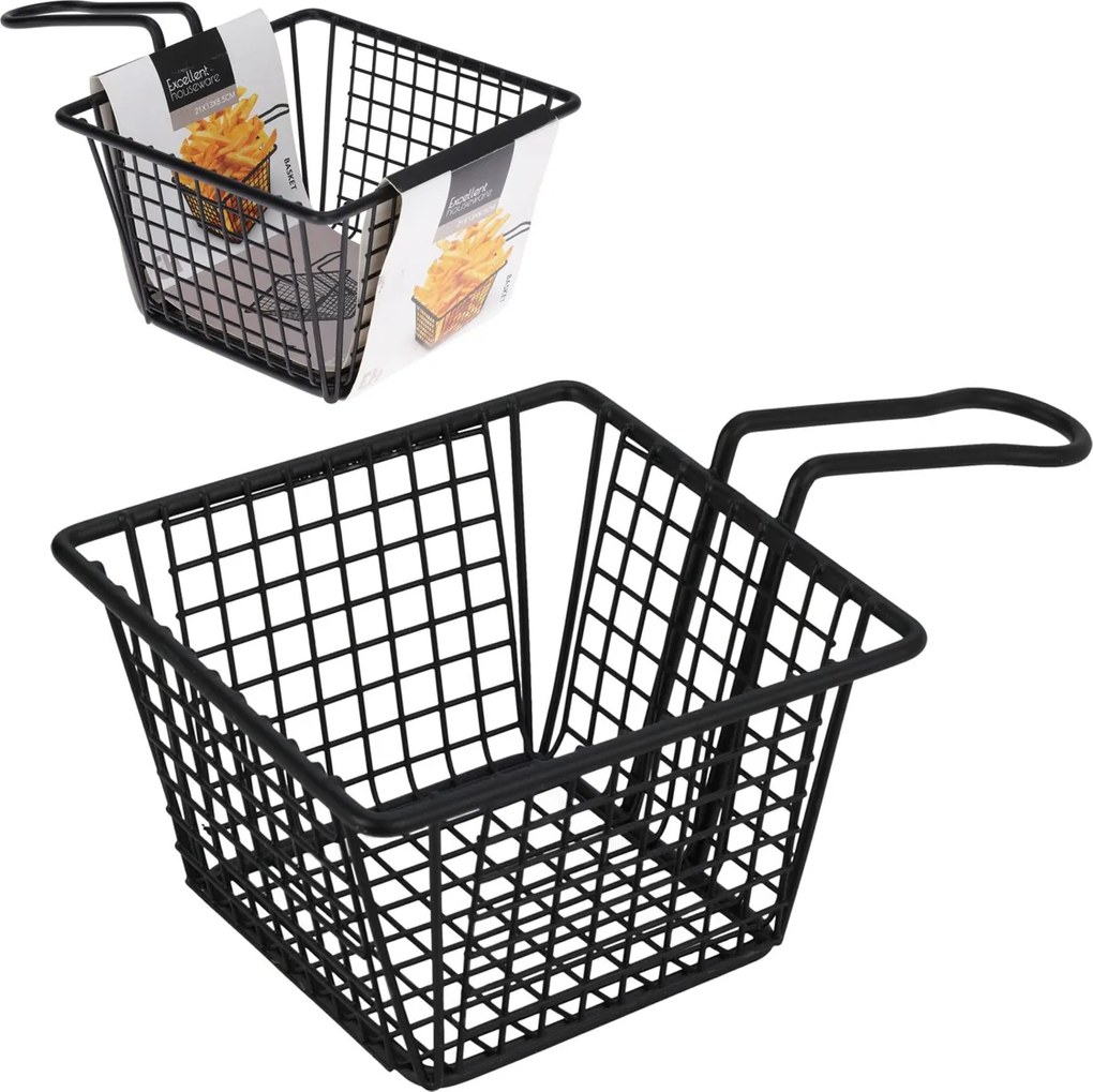 Servírovací košík na hranolky PRISMA černý