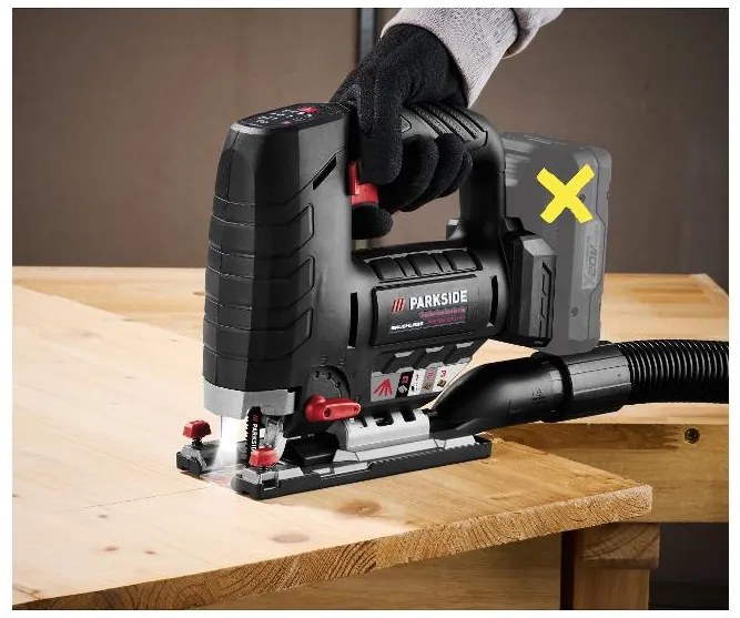 Parkside Performance® Aku priamočiara píla Ppstda 20-Li A1 – bez akumulátora (100389207)