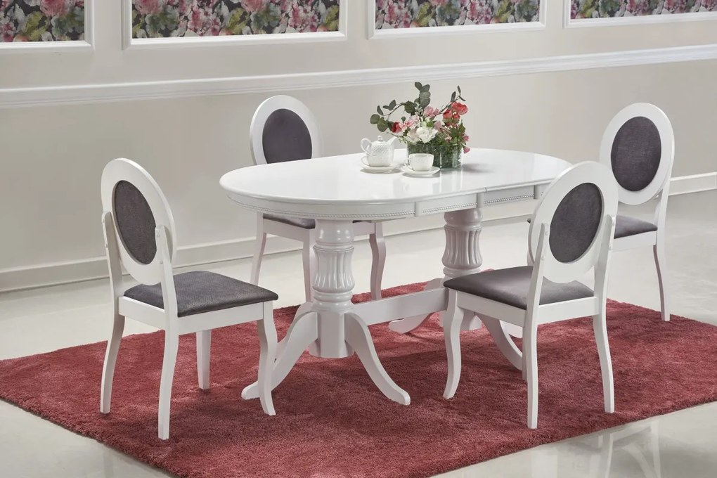 Jedálenský rozkladací stôl Peho 150/190 cm biely