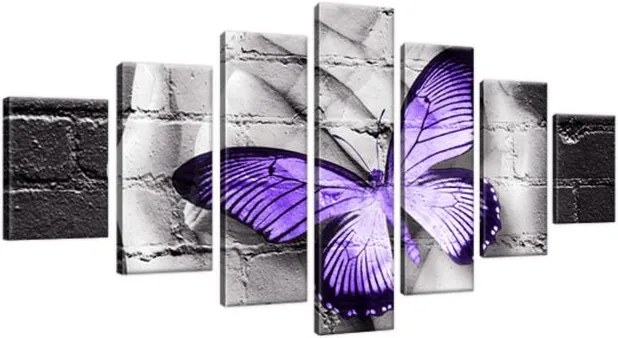 Obraz na plátne Fialový motýľ na dlaniach 210x100cm 2389A_7A