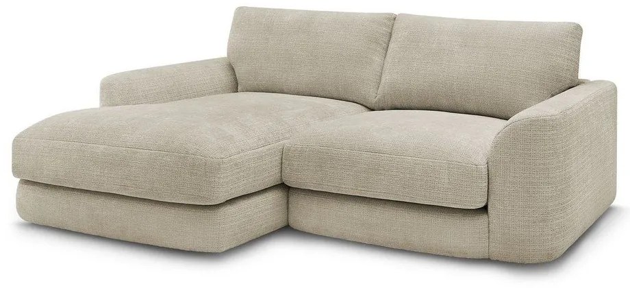 Béžová ženilková rohová pohovka (ľavý roh/s leňoškou) Leonore – Bobochic Paris