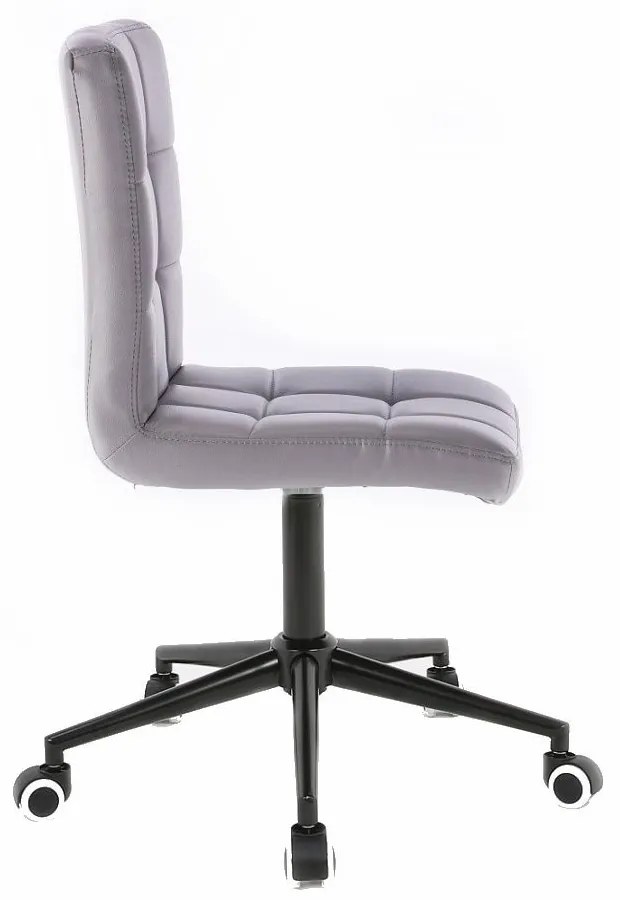LuxuryForm DESIGN Stolička TOLEDO na čiernej podstave s kolieskami - sivá