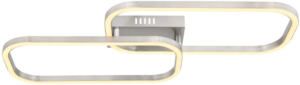GLOBO Stropné dizajnové LED osvetlenie SILLA, 16W, teplá biela, strieborné