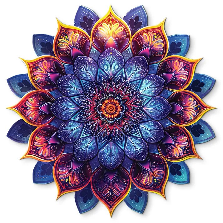 drevko | Kvetinová mandala Fialová múdrosť 45 x 445 cm