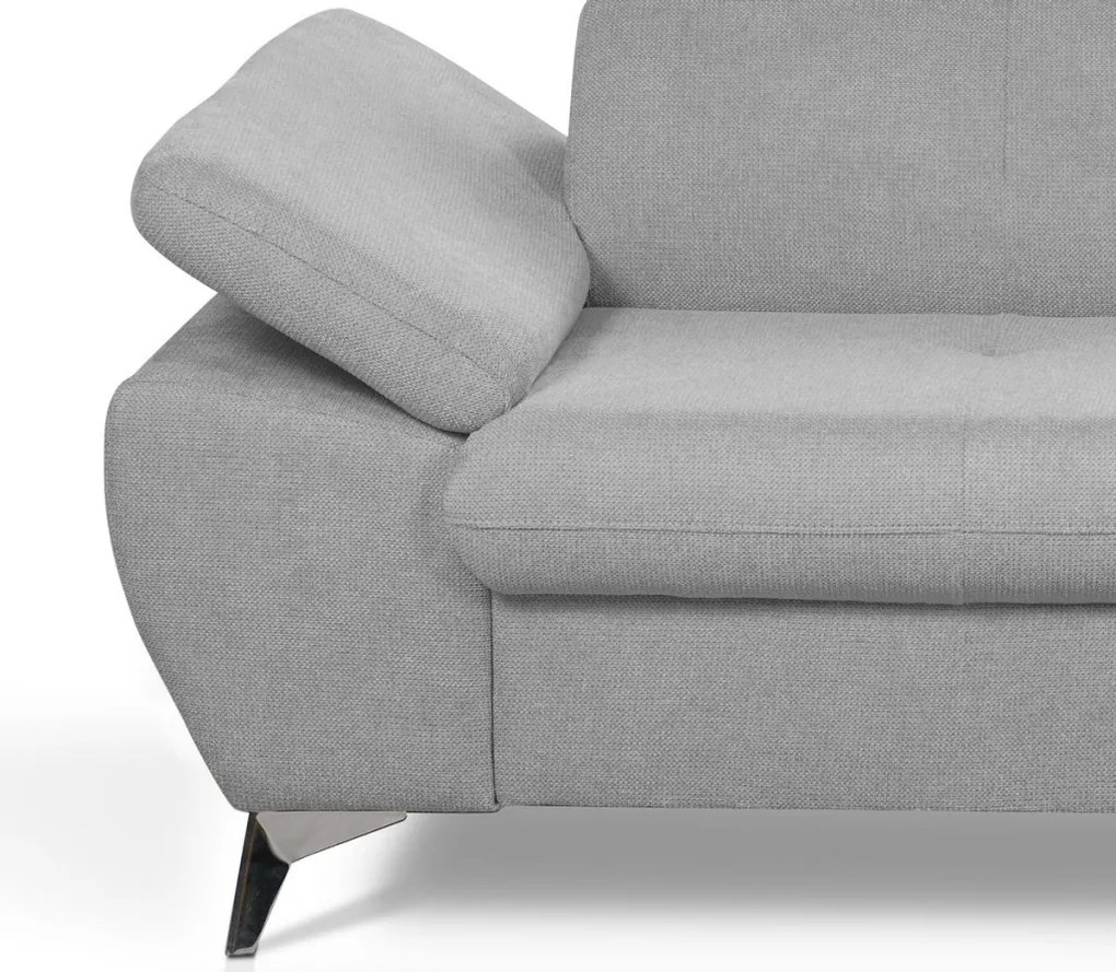 Trojsedák Gisele, svetlo šedá látka