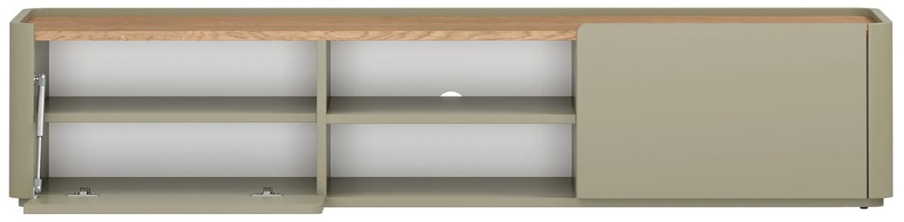 TV skrinka so zásuvkou Elivo 170 cm - eukalyptus / dub baltic dune