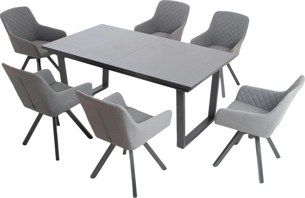 Doppler LIVORNO PARIS sivé, otočné kreslá, 6+1