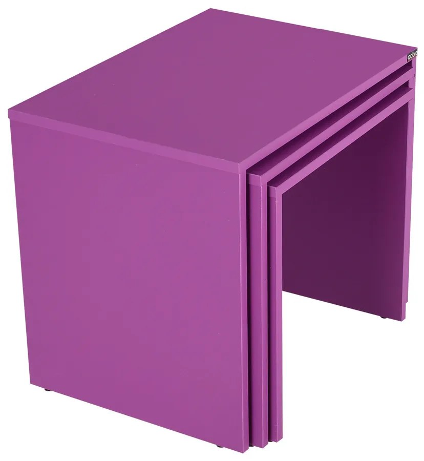 Skladací stôl SHP Purple, 3 ks