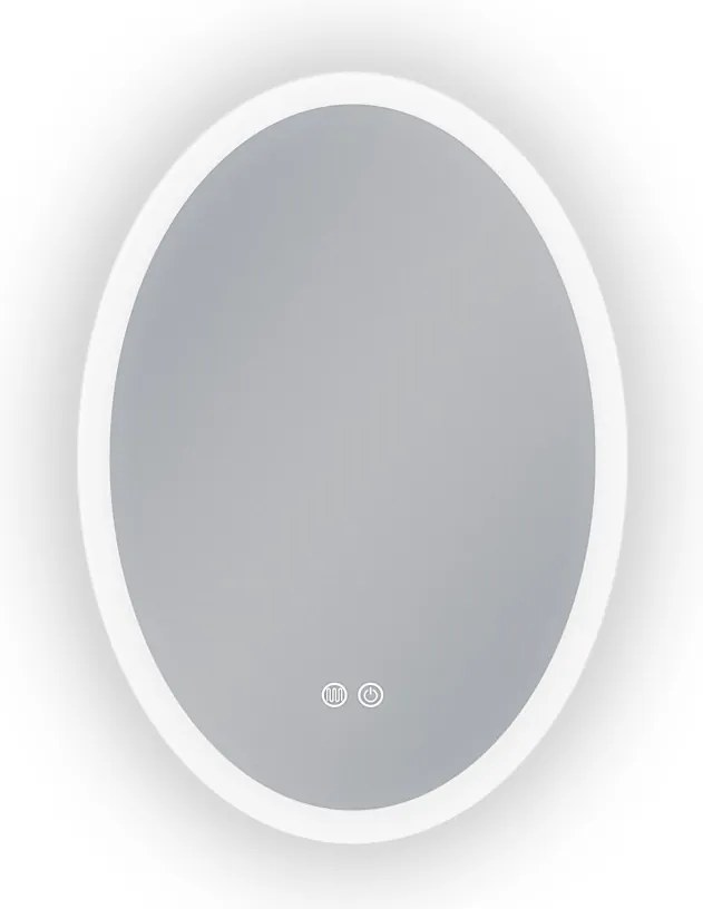 Erga Paola, oválne LED zrkadlo 50x70cm, 1725 lm, 3 farby svetla, predné a zadné osvetlenie, ERG-V01-302-5070-00