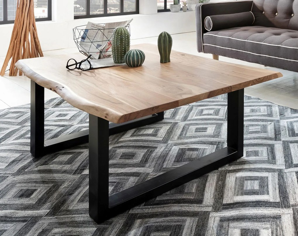 Čierny Konferenčný stolík TABLES & BENCHES 120 × 80 × 45 cm SIT MÖBEL