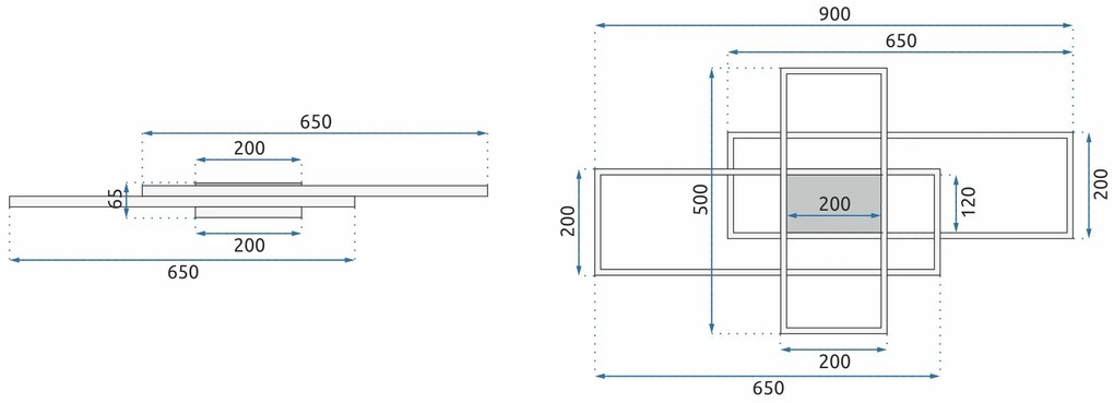 Toolight - LED stropné svietidlo + diaľkové ovládanie APP385-CP, chrómová, OSW-07860