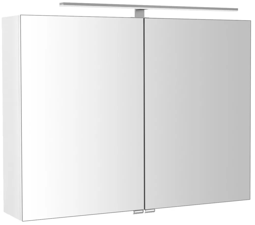 Sapho Sapho, RIWA galérka s LED osvetlením, 81x60x17cm, biela lesk, RIW080-0030