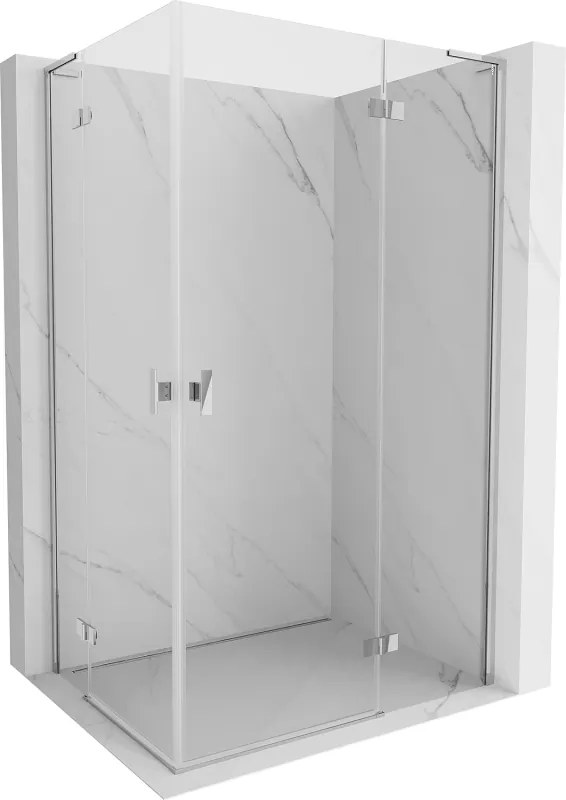 Mexen Mist-H L Duo, 2-krídlový sprchový kút 70 x 120 cm, číre sklo, chrómový profil, 8A5L-070L-120P-01-00
