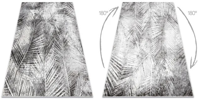 Koberec MATEO 8035/644 palmové listy - štrukturálny sivý