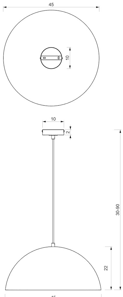 EUlight Závesné svietidlo Beta, 1x zlaté/biele kovové tienidlo, (fi 35cm), w/g