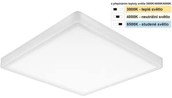 Top Light -LED Stropné svietidlo REVIT LED/24W/230V 3000/4000/6500K 30x30 cm biela