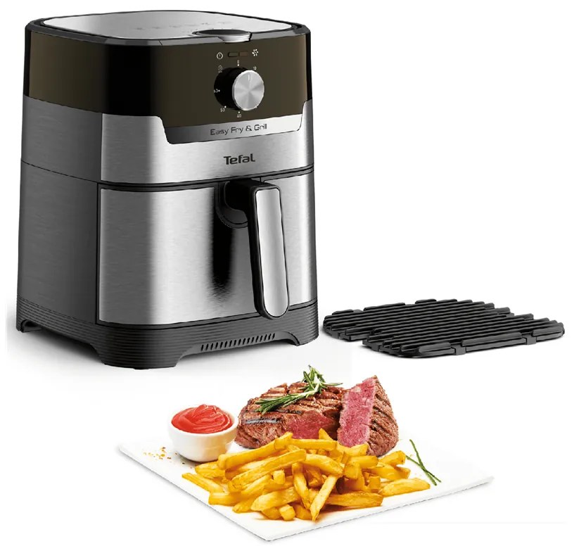 Teplovzdušná fritéza Tefal Easy Fry & Grill 2v1 EY501D15 Nerezová