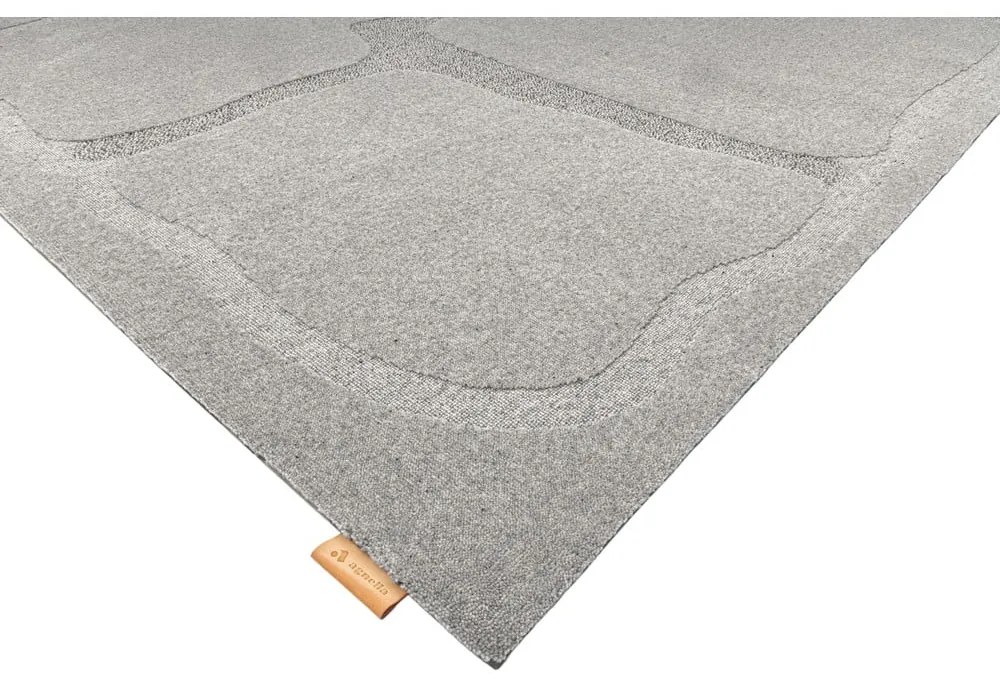 Sivý vlnený koberec 200x300 cm Morphic Organica – Agnella