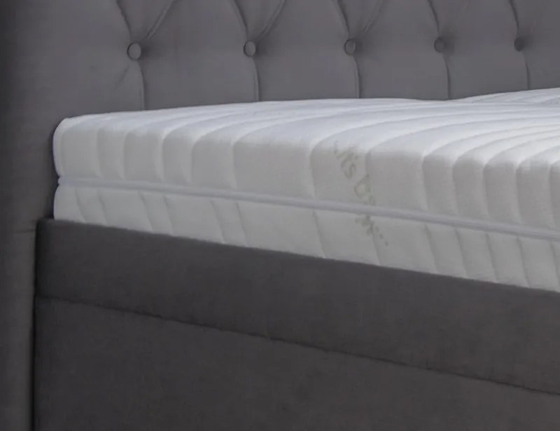 Posteľ Amy 180x200 cm, tmavo šedá látka