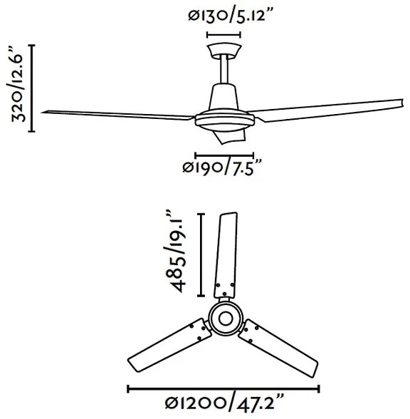 Stropný ventilátor Faro ECO INDUS 33005 biela + záruka 3 roky ZADARMO