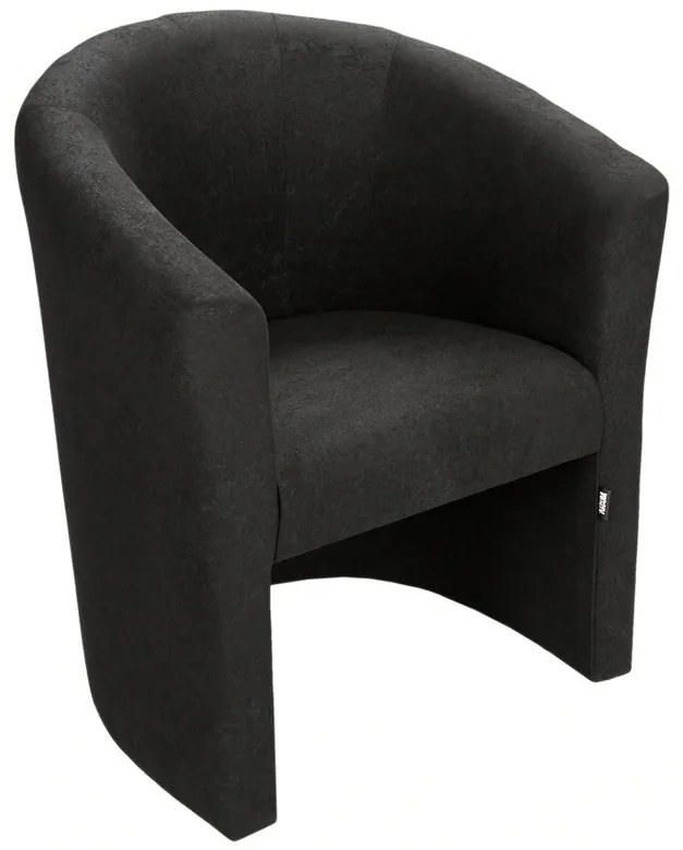 Mušla kreslo Plyšové ČIERNE