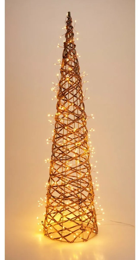 Vonkajšia vianočná dekorácia Svietiaci kužeľ, 80 x 20 cm, 300 LED, teplá biela, 80 cm