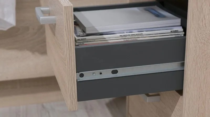 Skriňa so zásuvkami Mega 76, dub sonoma