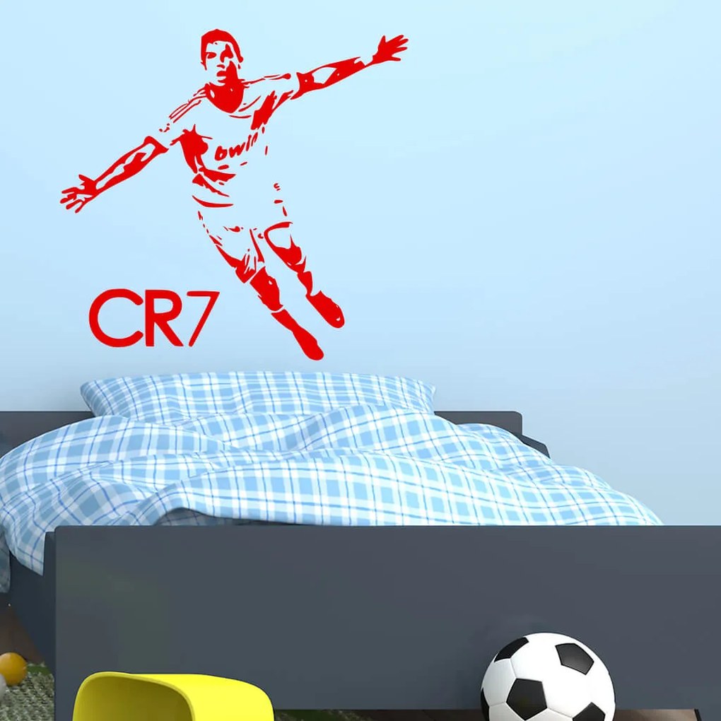 Veselá Stena Samolepka na stenu na stenu Cristiano Ronaldo Farba: černá