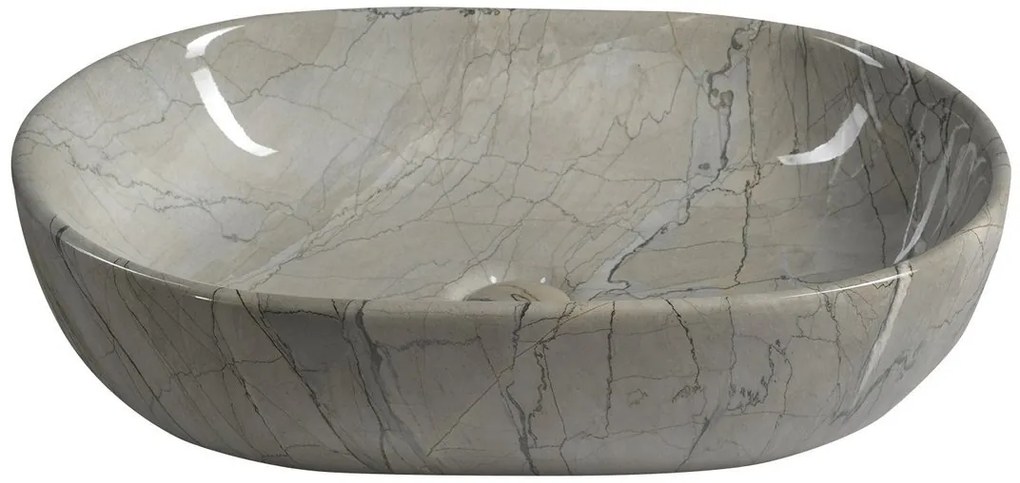 Sapho Sapho, DALMA keramické umývadlo 59x14x42 cm, grigio, MM413